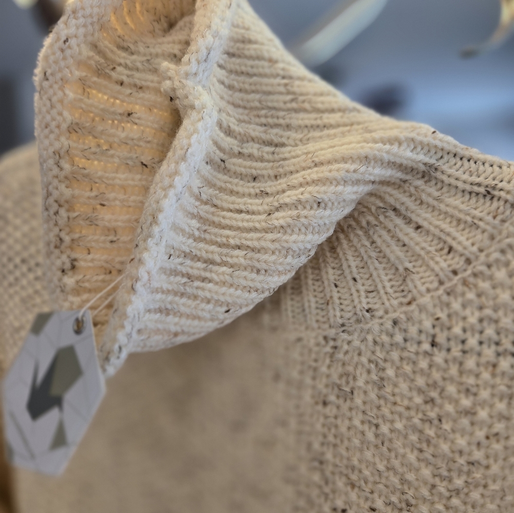 Knit Cream Sweater Dress - Picture 11 of 12